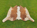 Brown and White Unique Print Hereford Cowhide Rug