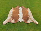 Brown and White Unique Print Hereford Cowhide Rug