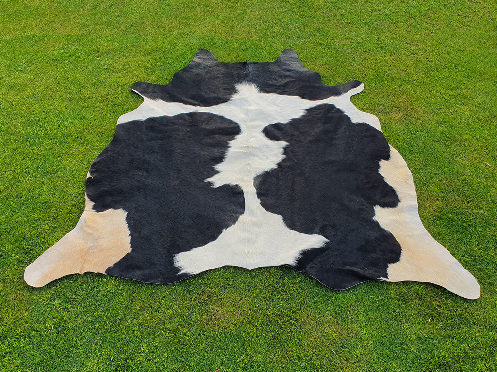 Black and White Panda Print Luxury Cowhide Rug