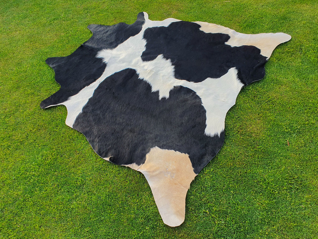 Black and White Panda Print Luxury Cowhide Rug