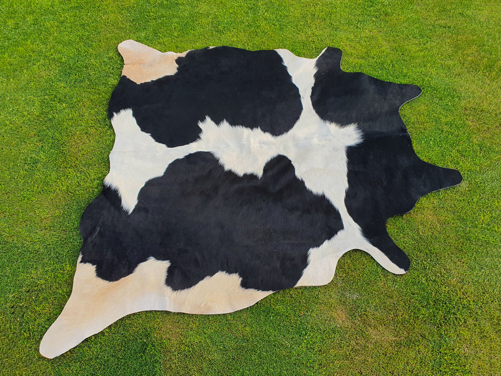 Black and White Panda Print Luxury Cowhide Rug