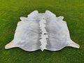 Grey and White Luxury Hereford Cowhide Rug