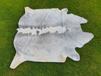 Grey and White Luxury Hereford Cowhide Rug