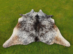 Salt and Pepper Print Tricolor Luxury Cowhide Rug