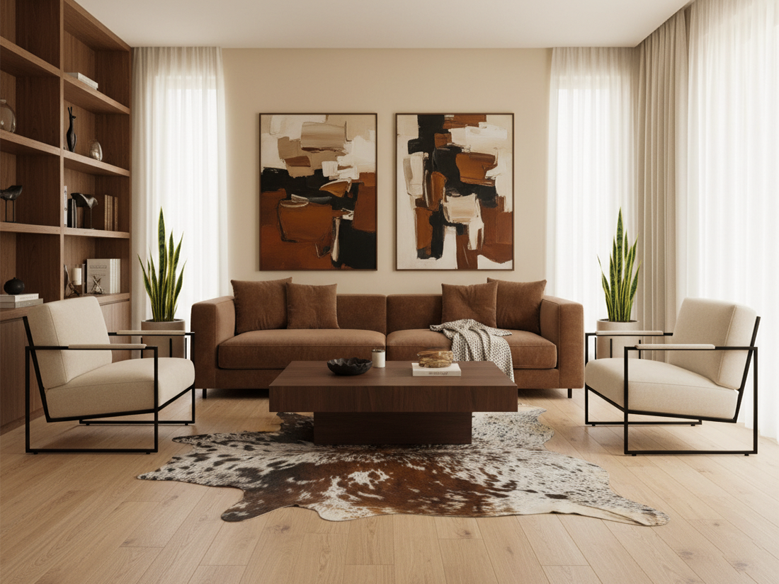 Speckled Pattern Cowhide Rugs Style 02