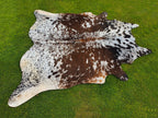 Tricolor Salt and Pepper Print Cowhide Rug
