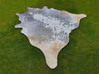 Grey and White Exclusive Hereford Cowhide Rug