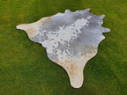 Grey and White Exclusive Hereford Cowhide Rug