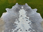 Grey and White Exclusive Hereford Cowhide Rug
