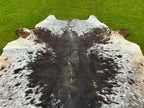Tricolor Black and White Speckled Cowhide Rug