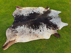 Tricolor Black and White Speckled Cowhide Rug