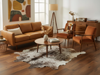 Exclusive Tricolor Cowhide Rug in Salt and Pepper Print