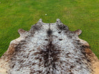 Exclusive Tricolor Cowhide Rug in Salt and Pepper Print