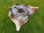 Exclusive Tricolor Cowhide Rug in Salt and Pepper Print