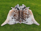 Tricolor Speckled Cowhide Rug for Home Décor