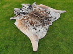 Tricolor Speckled Cowhide Rug for Home Décor