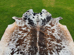 Tricolor Speckled Cowhide Rug for Home Décor