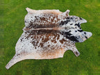 Tricolor Speckled Cowhide Rug for Home Décor