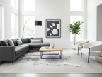 Grey and White Speckled Hair-On Cowhide Rug