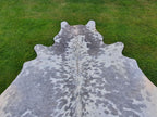 Grey and White Speckled Hair-On Cowhide Rug