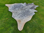 Grey and White Speckled Hair-On Cowhide Rug