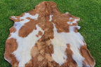 Beige and White Color Exclusive Goatskin Pelt