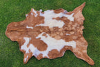Beige and White Color Exclusive Goatskin Pelt