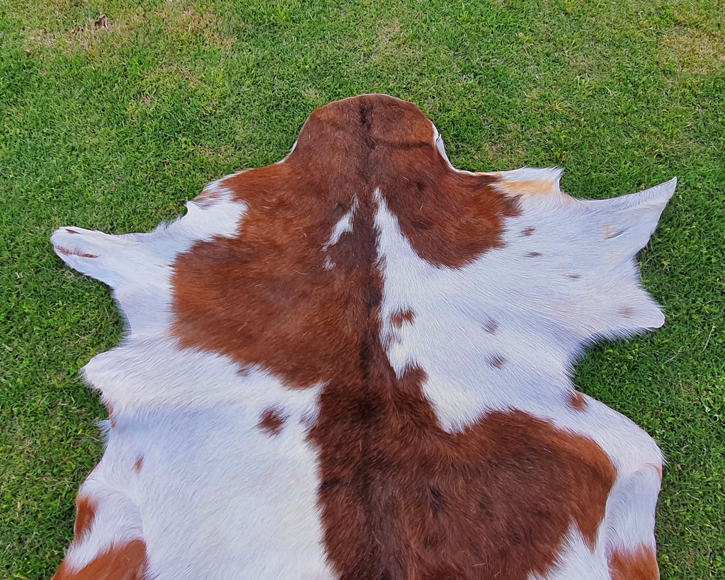 Brown and White Goatskin Pelt