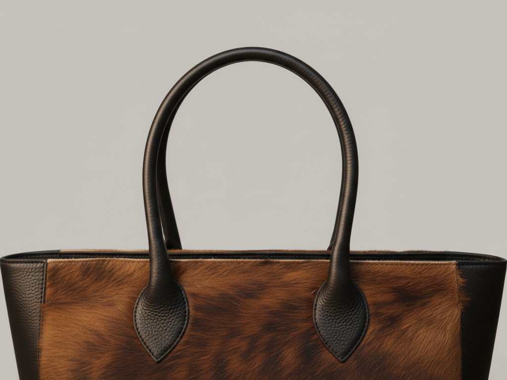Cowhide Tote Bag - Brindle Cowhide