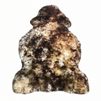 Exotic Sheepskin Throw Rug – With Chocolate Brown Tips