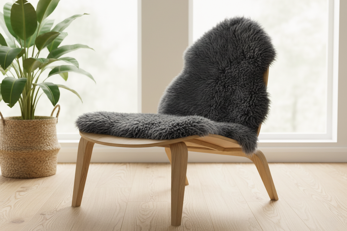 Exclusive Grey Sheepskin Fur