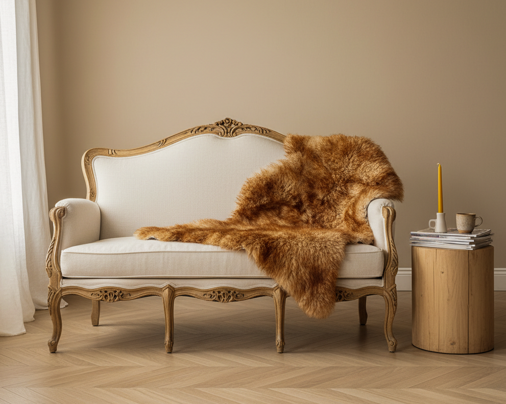 Luxury Sheepskin Rug – Brown Tipped