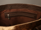 Cowhide Tote Bag - Brown and White