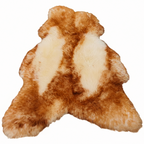 Sheepskin Rug – White Base with Brown Tips – Unique Design
