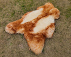 Sheepskin Rug – White Base with Brown Tips – Unique Design