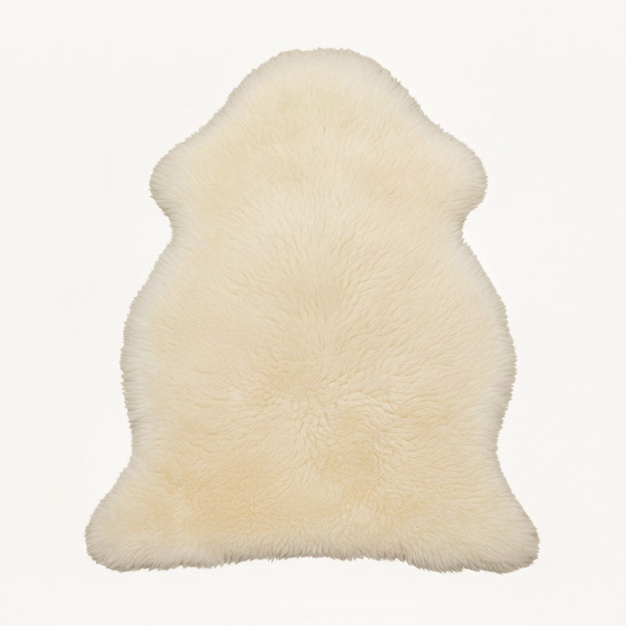 Sheepskin Rug in Natural White