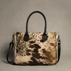 Tricolor Cowhide Tote Bag