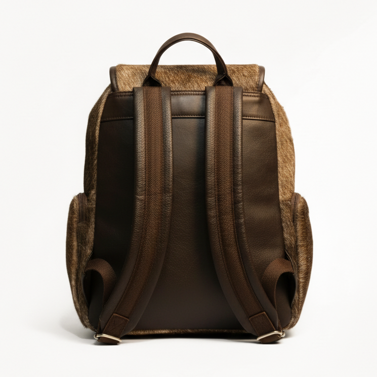 Cowhide Backpack Bag - Brindle Cowhide