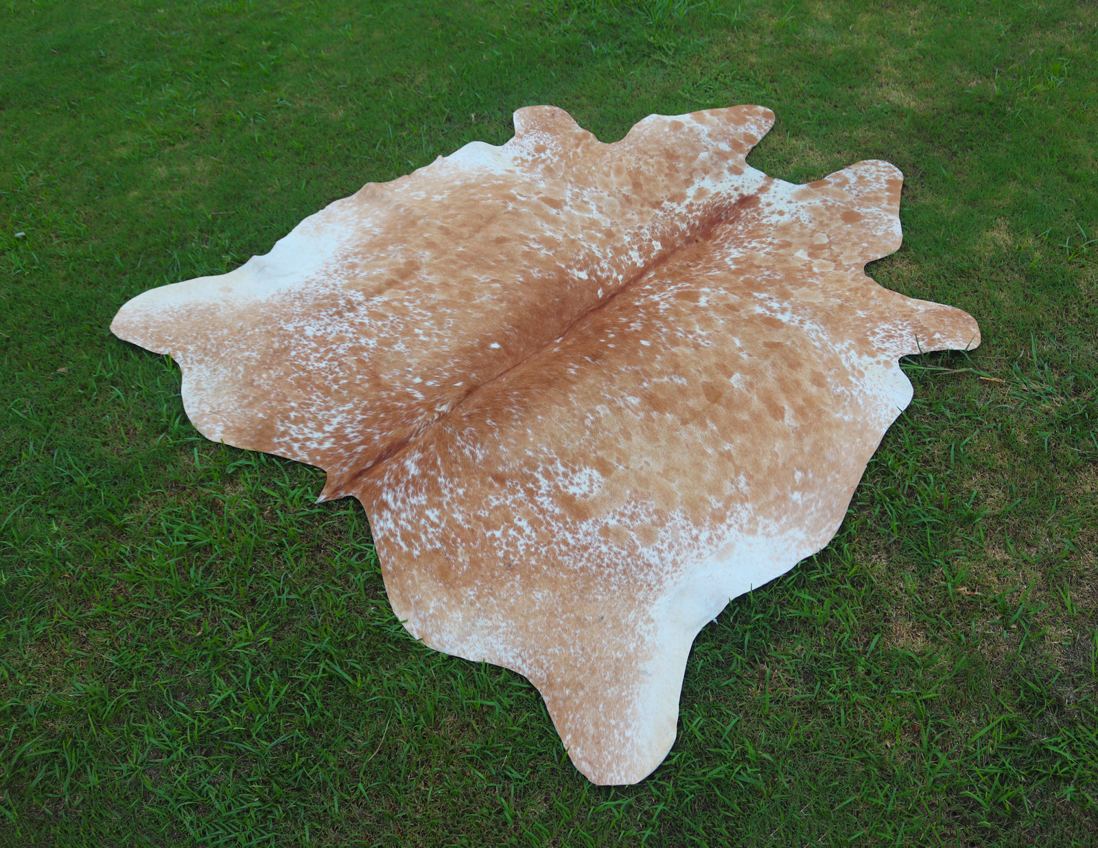 Tan And White Cowhide Rugs Style 04