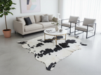 Black and White Hereford Cowhide Rug