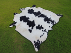 Black and White Hereford Cowhide Rug