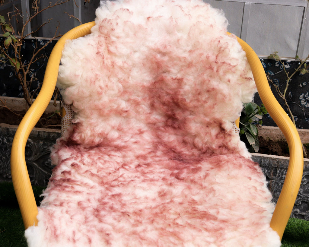 Exclusive Pink Shade Real Sheepskin Rugs