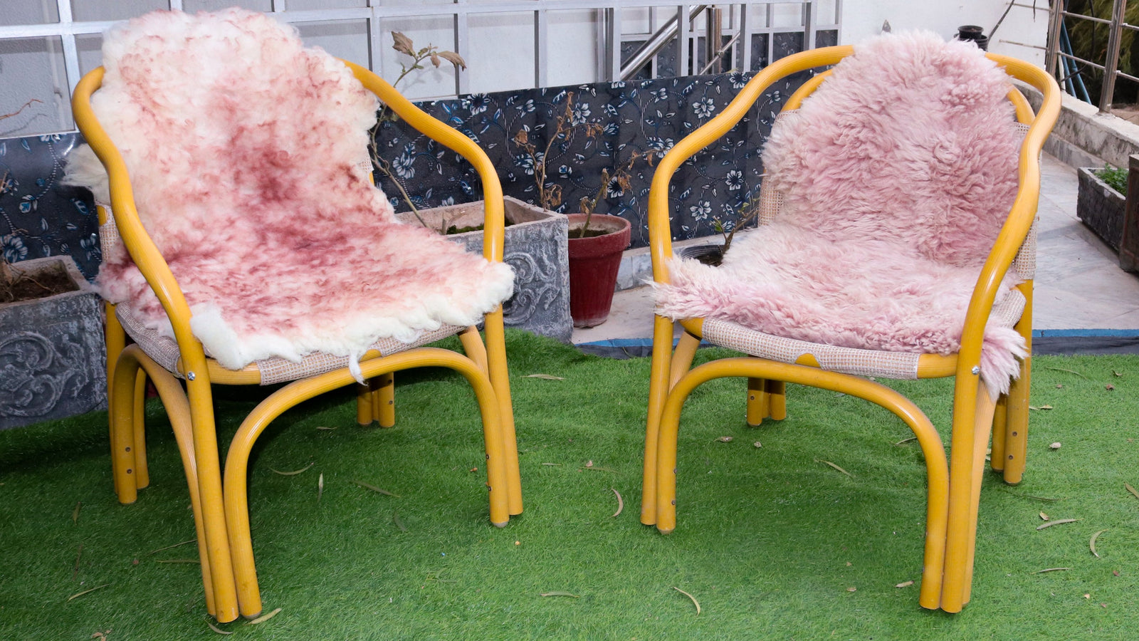 Exclusive Pink Shade Real Sheepskin Rugs
