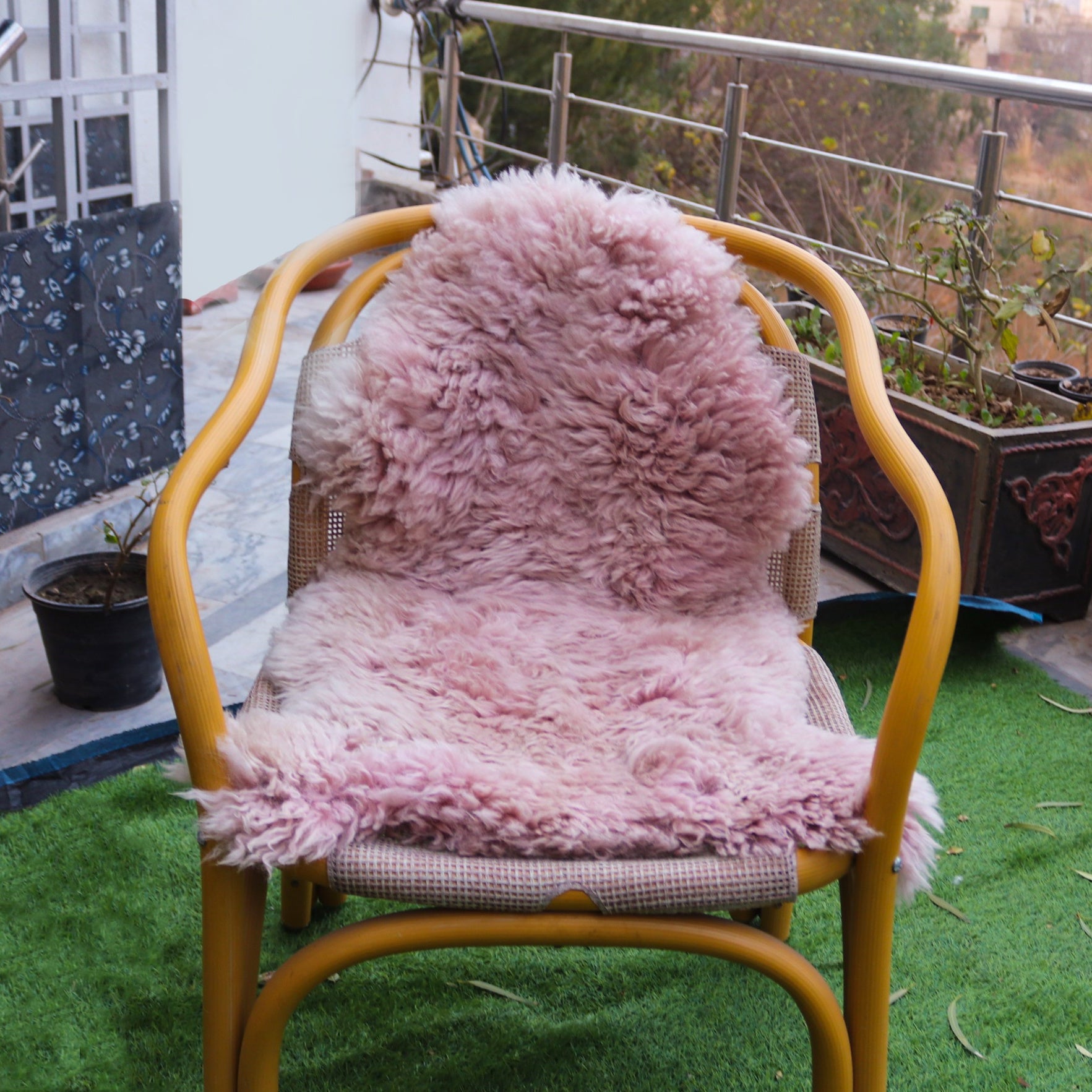 Exclusive Pink Shade Real Sheepskin Rugs