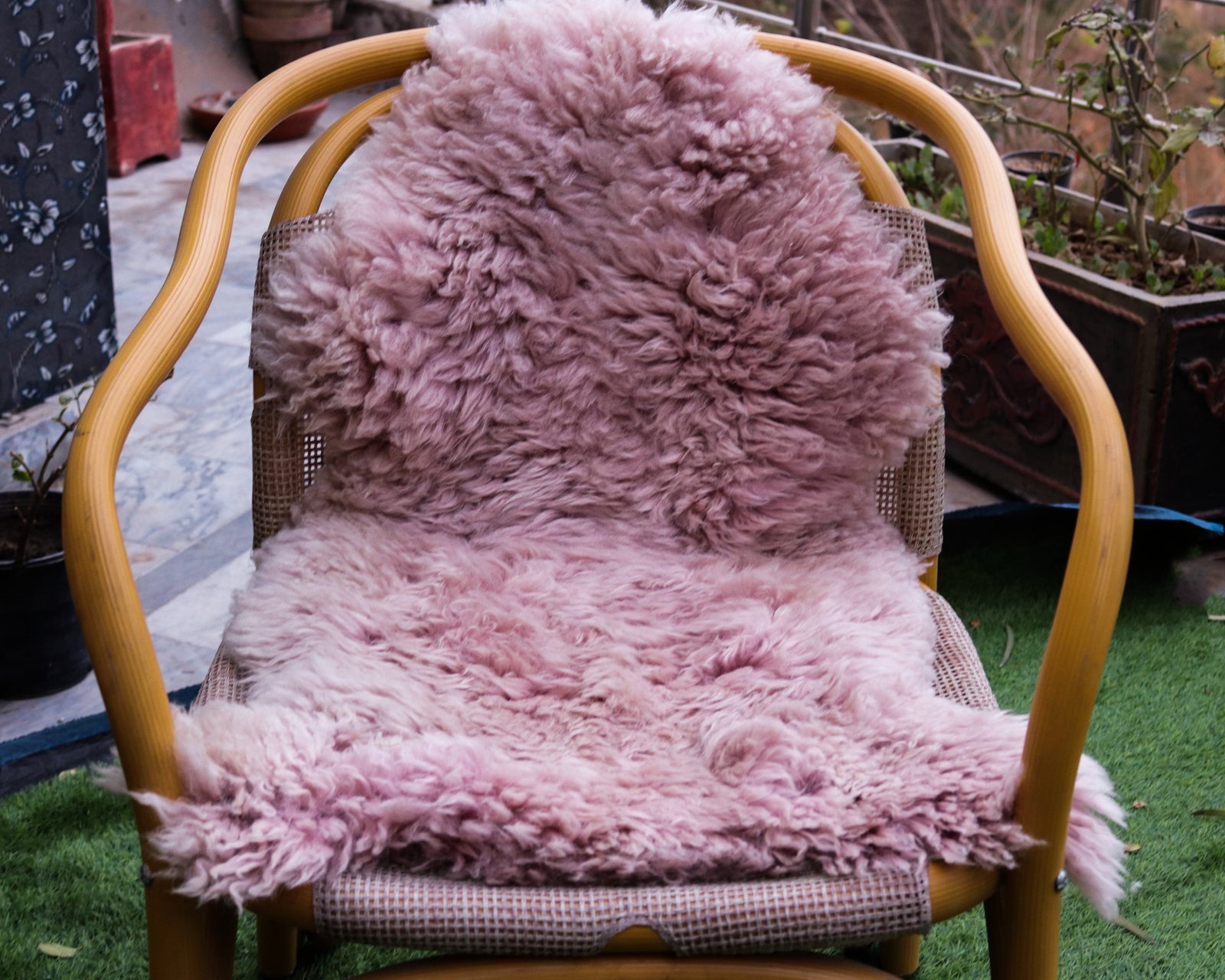 Exclusive Pink Shade Real Sheepskin Rugs