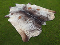 Tricolor Salt and Pepper Print Cowhide Rug
