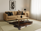 Tricolor Chocolate Brown Hair-On Cowhide Rug