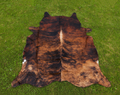 Reddish Brown Brindle Cowhide Rug