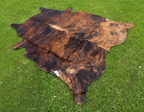 Reddish Brown Brindle Cowhide Rug