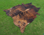 Reddish Brown Brindle Cowhide Rug